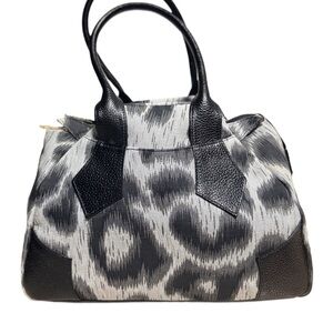 Vivienne Westwood Derby Nylon and Leather Leopard Bag